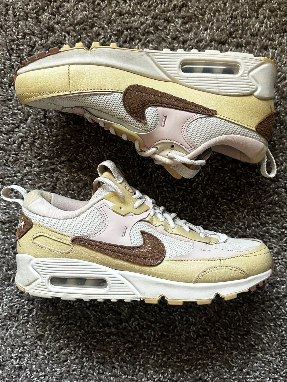 Nike Air Max 90 Futura Pink Brown Chunky Sneakers Womens 8.5